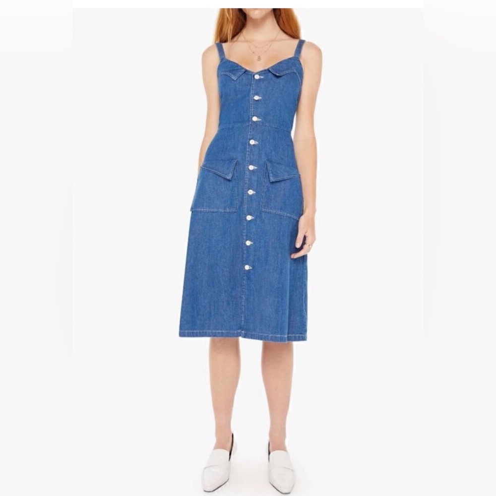 ✨Mother (NWOT) Denim The Double Fold Dress in Cutting Edge Size M✨